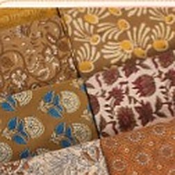 Dabu mud-resist printed cotton fabrics
