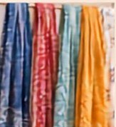 A row of cotton dupattas in many colours